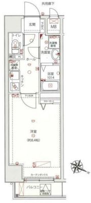 ジェノヴィア西新宿グリーンウォールの間取り画像