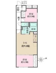 グローリオシェルト杉並方南町の間取り画像