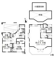 松庵一丁目戸建の間取り画像