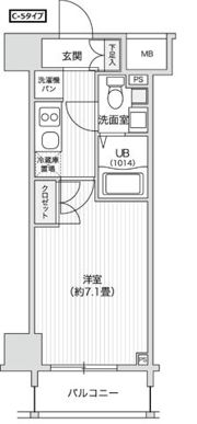 レジディア笹塚Ⅱの間取り画像