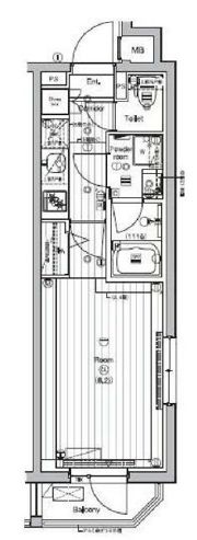 PREMIUM CUBE 新宿中井の間取り画像