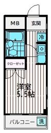 シャインハイム伊藤の間取り画像