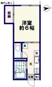 サニーハイツ中村の間取り画像