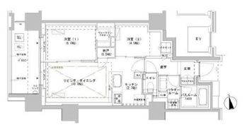 パークスフィア牛込神楽坂の間取り画像
