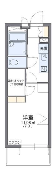 レオパレスサンクワイエット松山の間取り画像