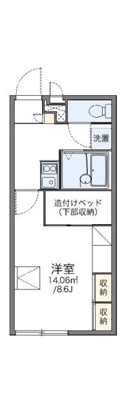 レオパレスビィ グラッドの間取り画像