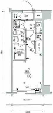 スカイコート品川パークサイドⅡの間取り画像