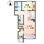 東松山市和泉町 アパート新築工事の間取り画像