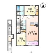 東松山市和泉町 アパート新築工事の間取り画像