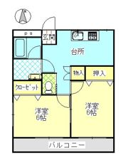 つかさ第一アパートの間取り画像