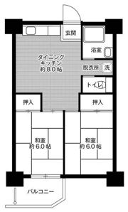 ビレッジハウス泉北栂タワー1号棟の間取り画像