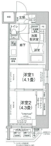 ティモーネプレミアム三ノ輪ステーションの間取り画像