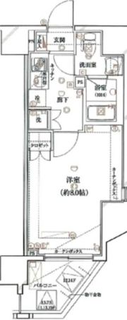 ライジングプレイス南千住の間取り画像
