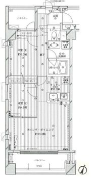 コスモリード西馬込の間取り画像