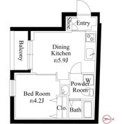 ジュネス北千住Sの間取り画像