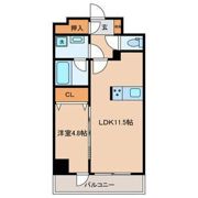 グローリオシェルト東京八丁堀の間取り画像