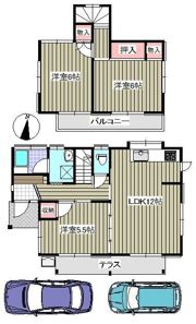 行田市向町K邸貸家2の間取り画像