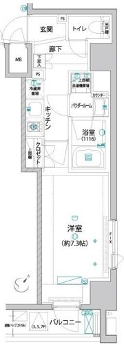 アヴァンテ勝どきの間取り画像