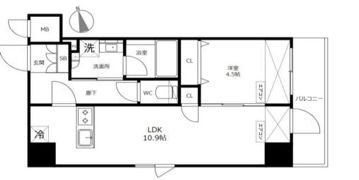 ZOOM東新宿の間取り画像