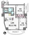 朝日マンション白金通りの間取り画像
