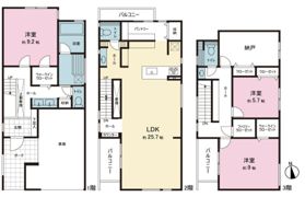 新宿区矢来町戸建の間取り画像
