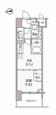 シーズンフラッツ大森エアリーの間取り画像