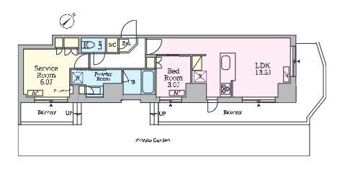 クレストコート旗の台の間取り画像