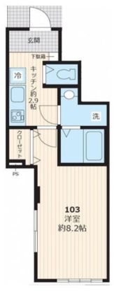 アヴニール三軒茶屋の間取り画像