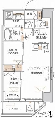 プライムネクサス大森北の間取り画像