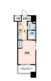 メビウス新宿御苑の間取り画像