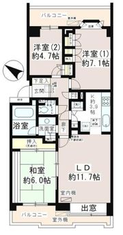 パーク・ハイム用賀南の間取り画像
