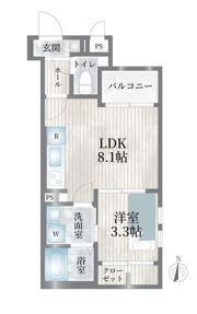 Cherim浄心West Bの間取り画像