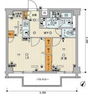 スカイコート新宿弐番館の間取り画像