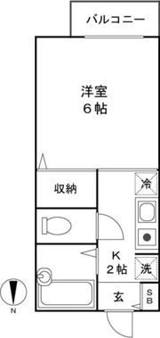 第五岸野ハイツの間取り画像