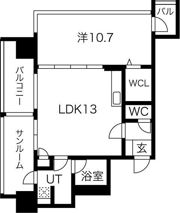 さくらHills NISHIKI Platinum Residenceの間取り画像