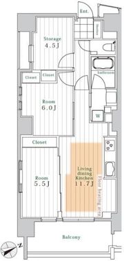 レスピール早稲田の間取り画像