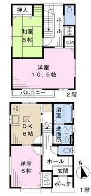 浜野町戸建の間取り画像