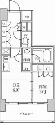 シーズンフラッツ上野稲荷町の間取り画像