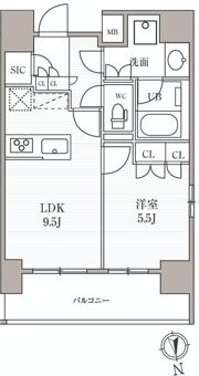 シーズンフラッツ上野稲荷町の間取り画像