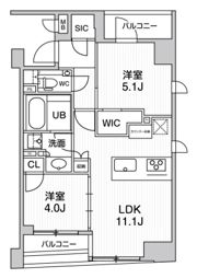 シーズンフラッツ日本橋人形町プレミアの間取り画像