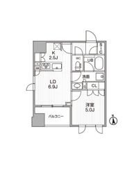 シーズンフラッツ新御徒町の間取り画像
