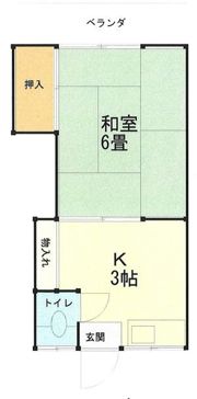 第二三ツ矢荘の間取り画像