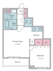 レジディア新川の間取り画像