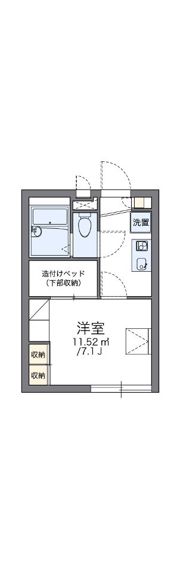 レオパレスモンピーヌの間取り画像