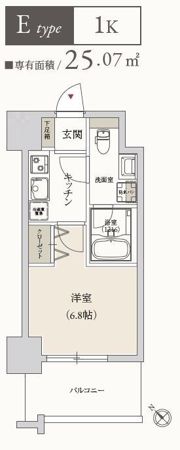 プライマル月島の間取り画像