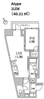 レジディア日本橋馬喰町Ⅱの間取り画像