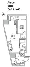 レジディア日本橋馬喰町Ⅱの間取り画像