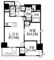 クリオラベルヴィ新富町の間取り画像