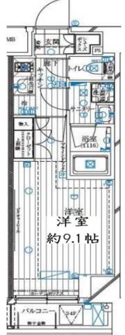 レガリス月島ベイサイドコートの間取り画像