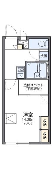 レオパレスインターハイツの間取り画像